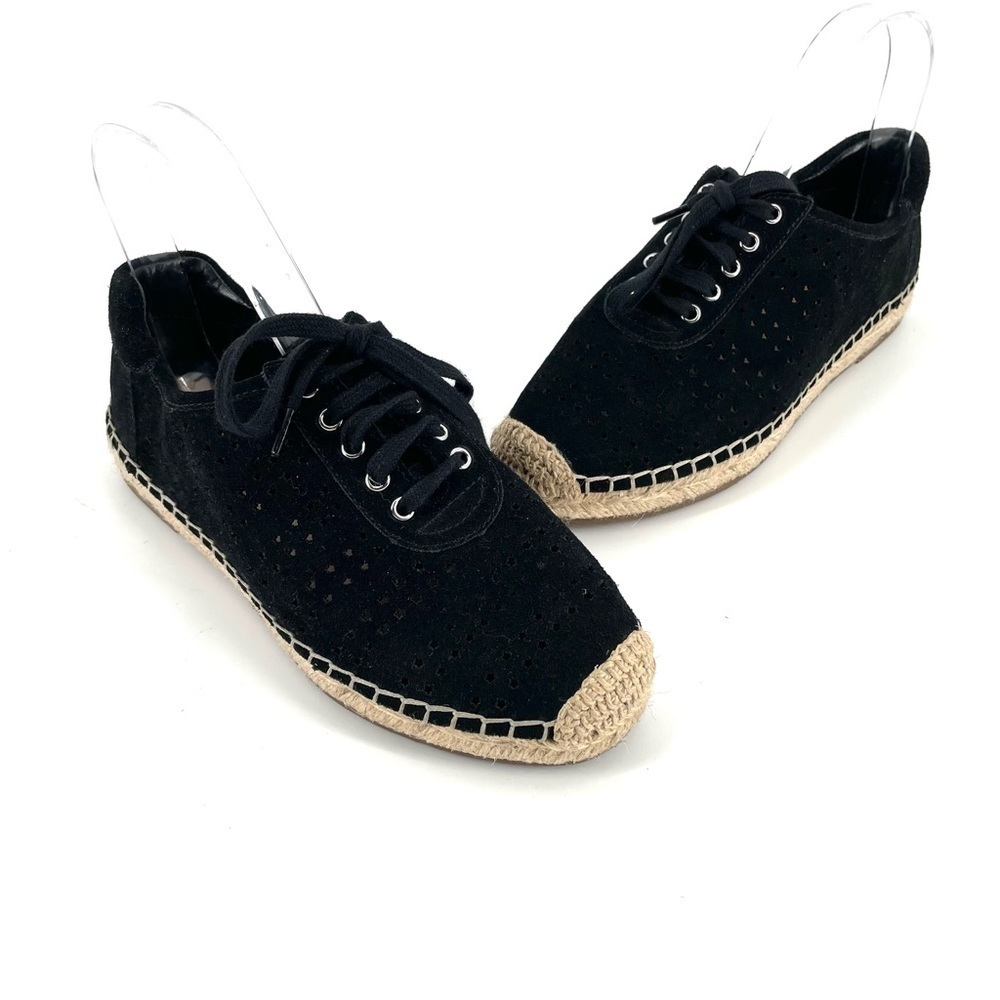Marc Fisher LTD Mandal Espadrille Sneaker Black Suede Shoe